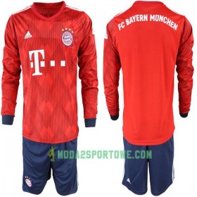 Koszulka Bayern Monachium Dziecięcy Domowe Stroje Piłkarskie 2018-2019 Długi Rękaw